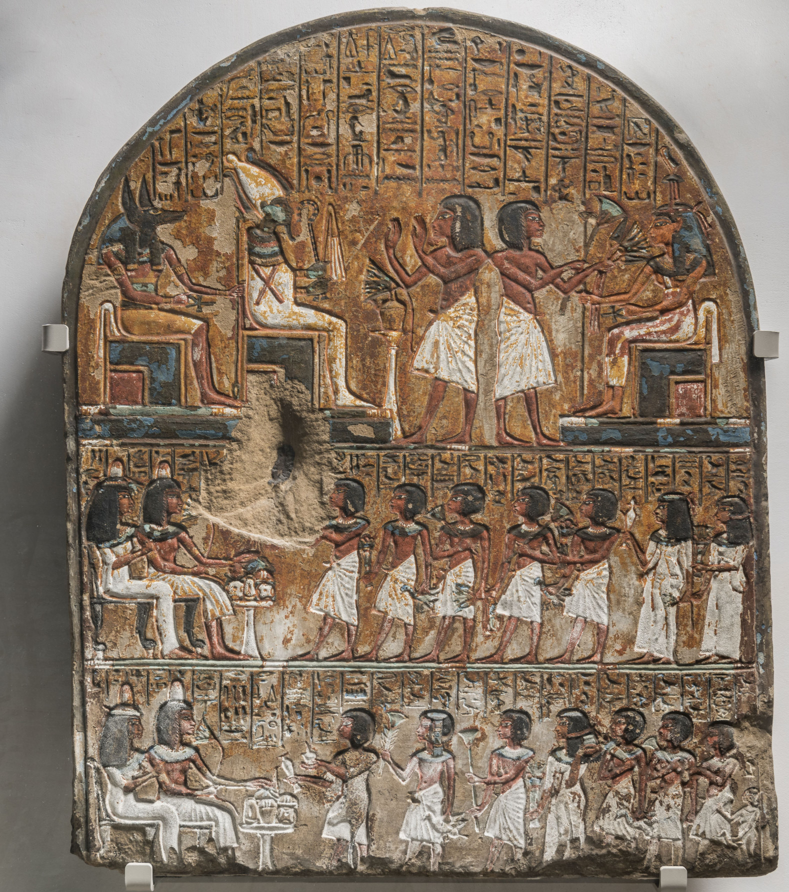 Familienstele aus Deir el-Medina, Turin C 1619, Foto: Äg. Museum Turin